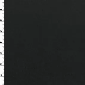 2 YD PC-True Black Melton Wool Twill Jacketing Fabric