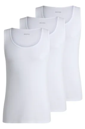 3-Pack Ribbed Tank Tops, White