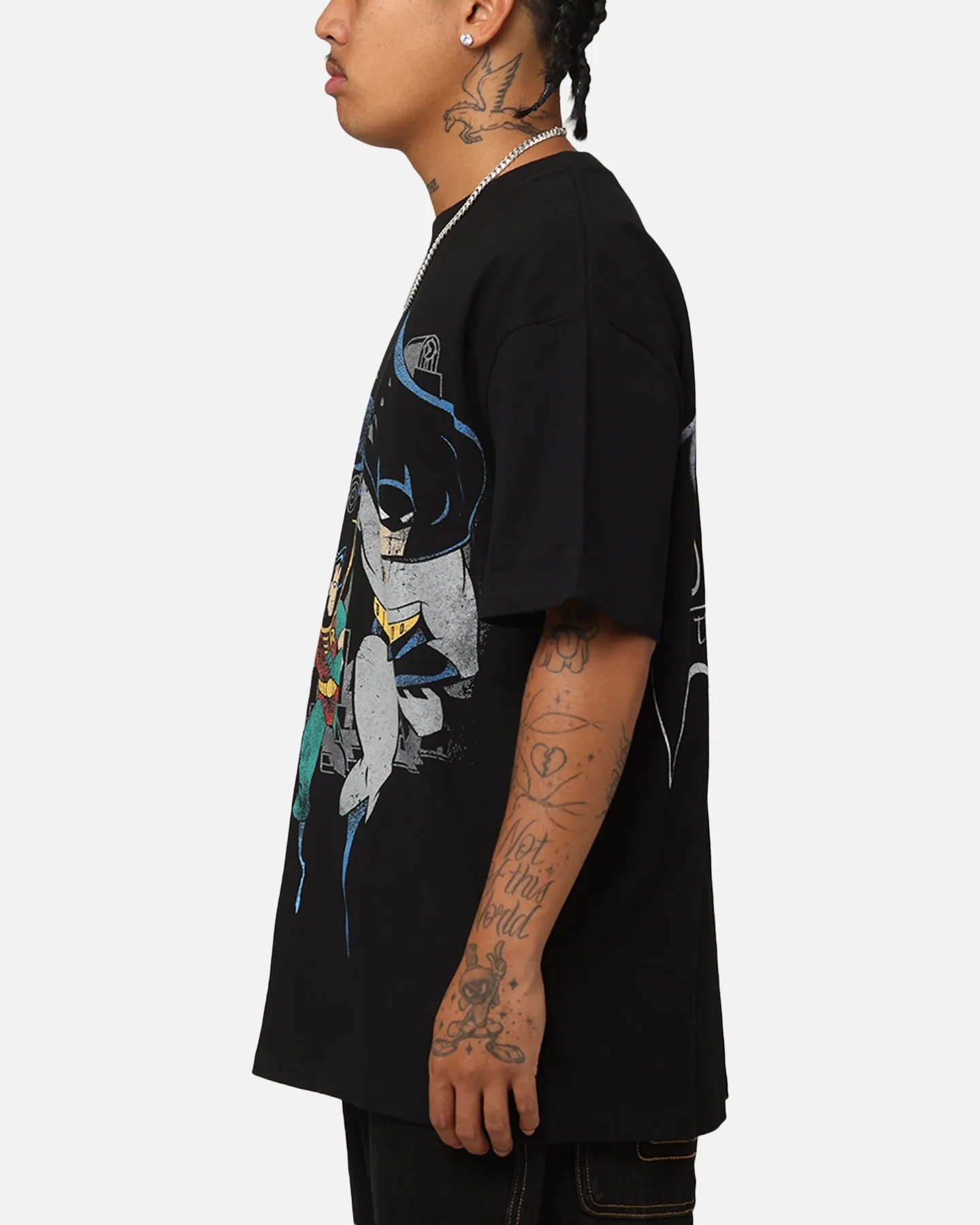 American Thrift X DC 1992 Batman And Robin Heavy T-Shirt Black