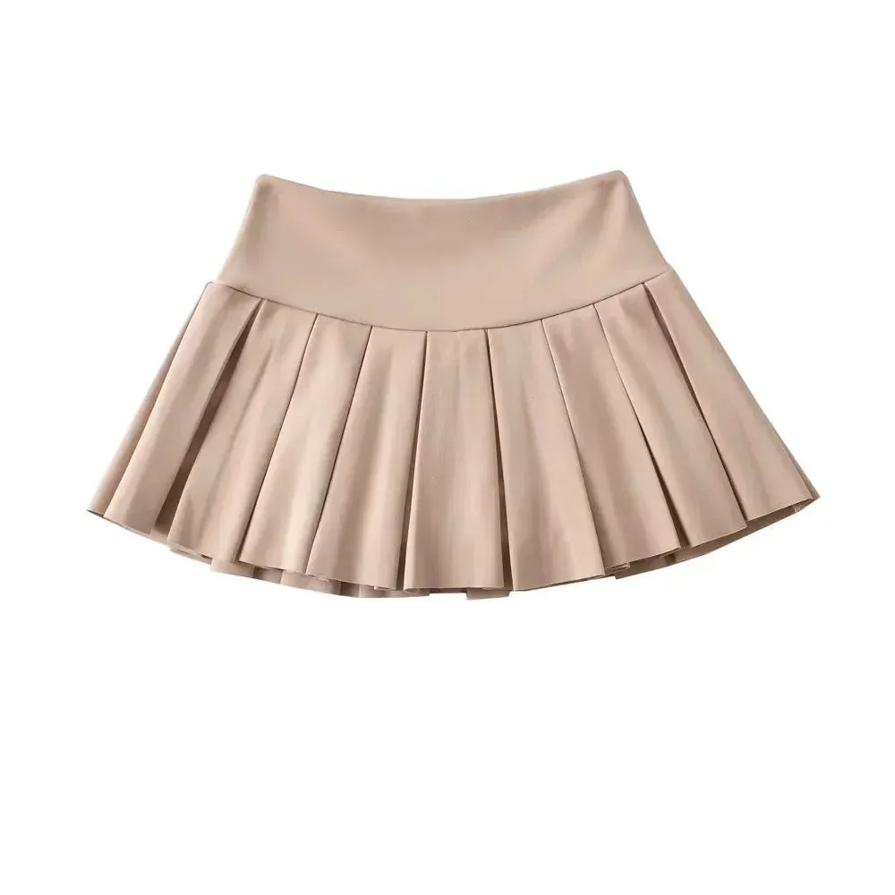 Andraya Pleated Mini Skirt