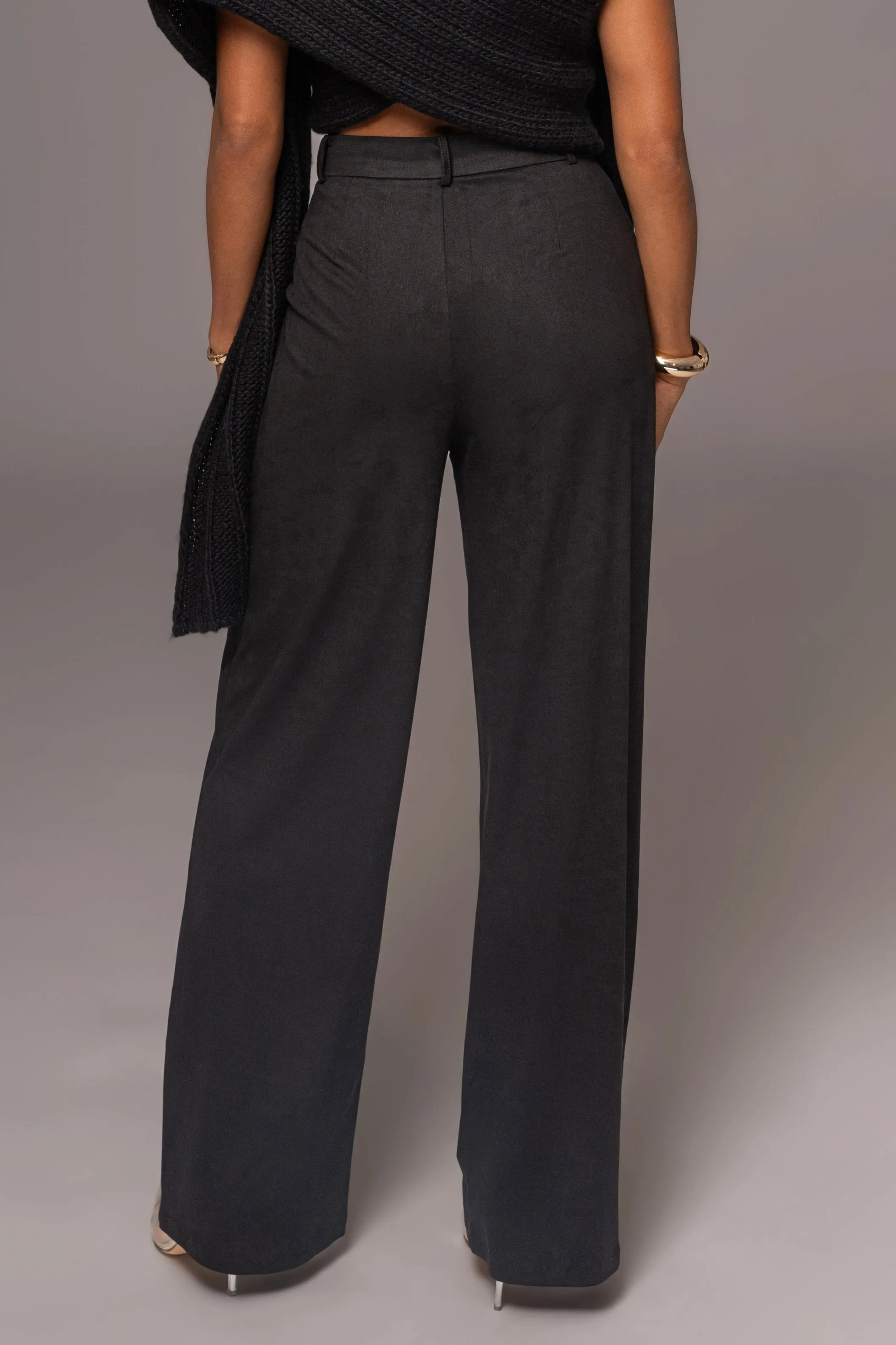 Black Classic High Rise Trousers