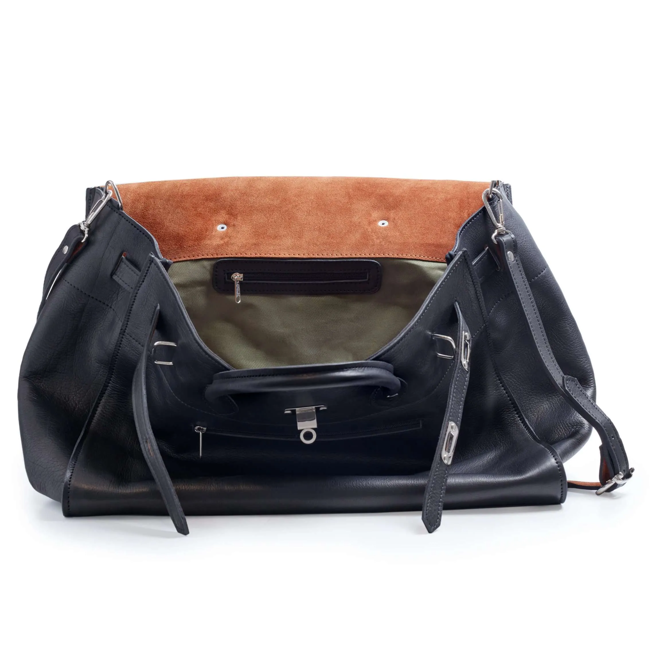 Black genuine leather San Telmo bag