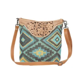 Blue Spring Hand-Tooled Bag