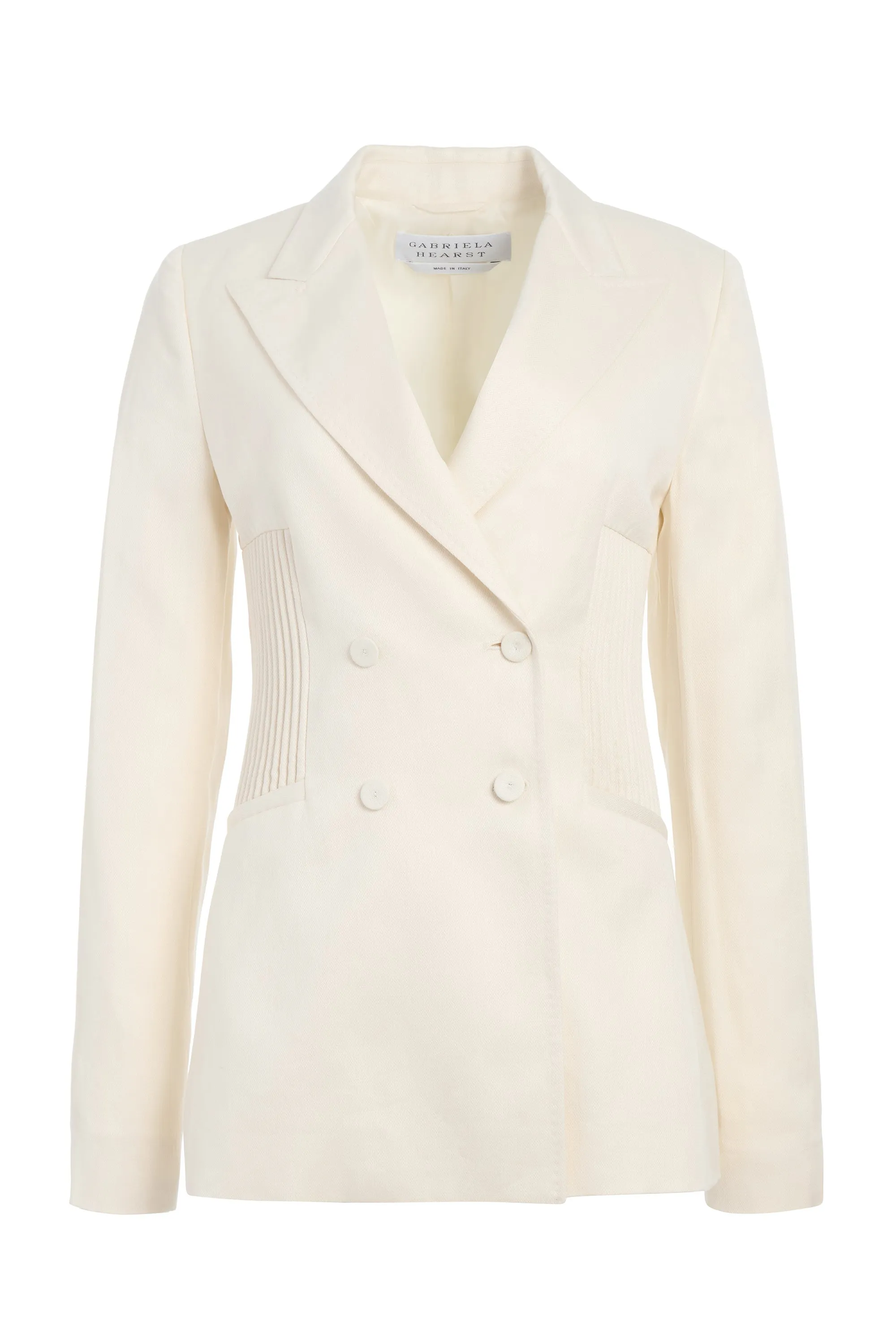 Brett Blazer in Ivory Textured Linen