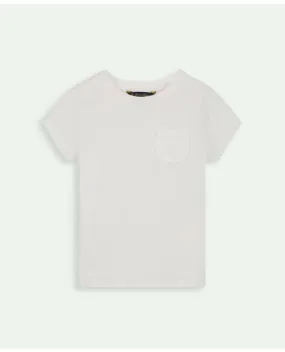 Brooks Brothers Girls Cotton Crewneck T-Shirt White