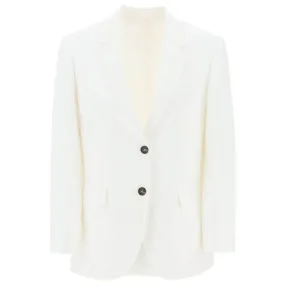 Brunello Cucinelli viscose-linen single-breasted blazer