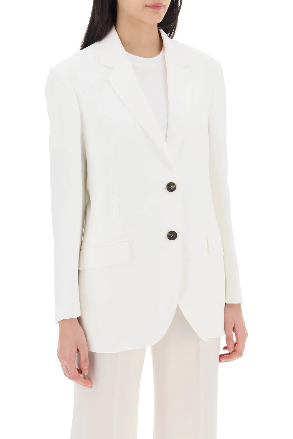 Brunello Cucinelli viscose-linen single-breasted blazer