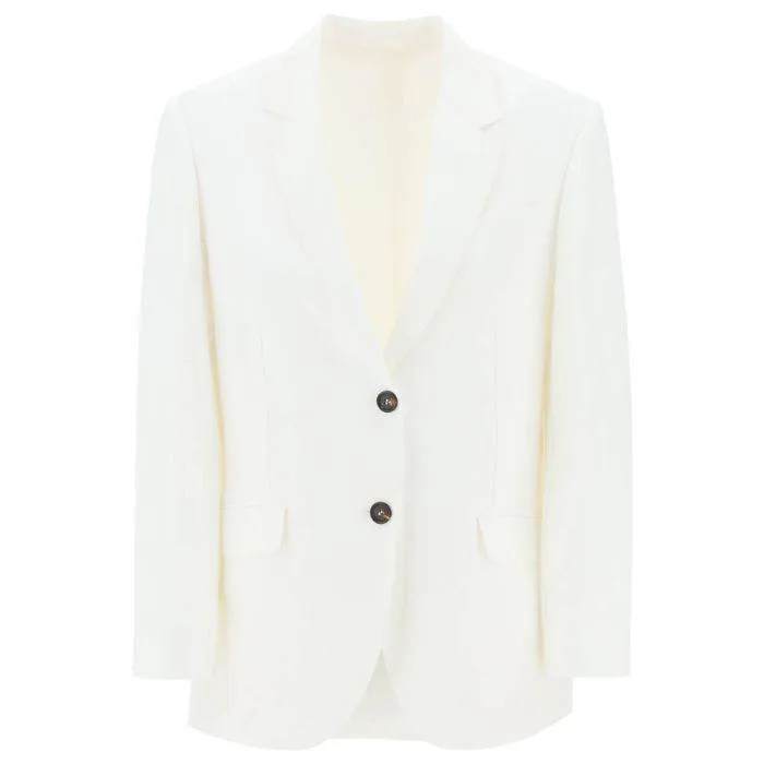 Brunello Cucinelli viscose-linen single-breasted blazer