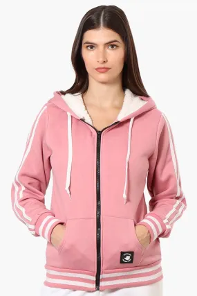 Canada Weather Gear Hooded Sherpa Lined Lightweight Jacket - Pink