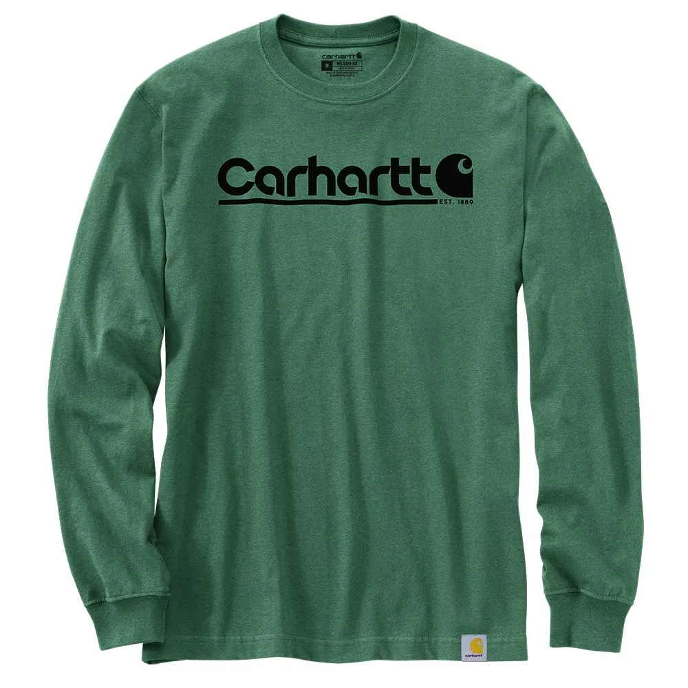 Carhartt 106362 Men's Relaxed Fit Heavyweight Long-Sleeve Logo Graphic T-Shirt