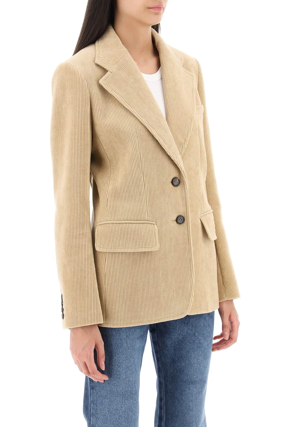 Chloe' single-breasted blazer in corduroy