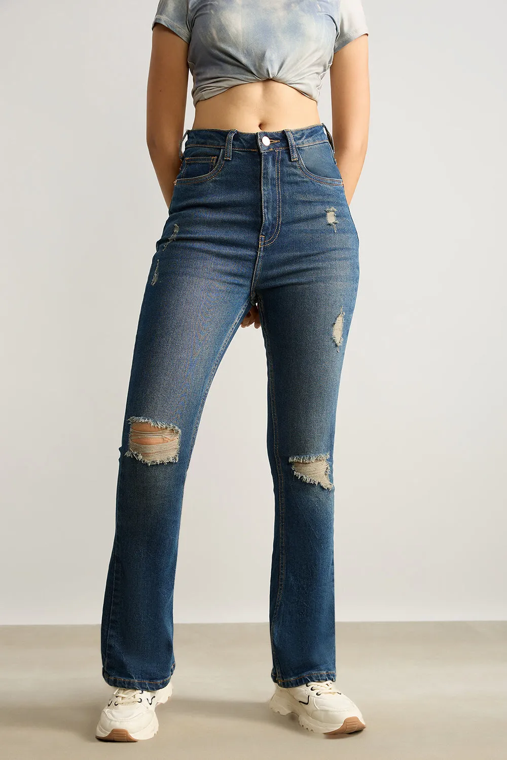 Classic Blue Bootcut Jeans