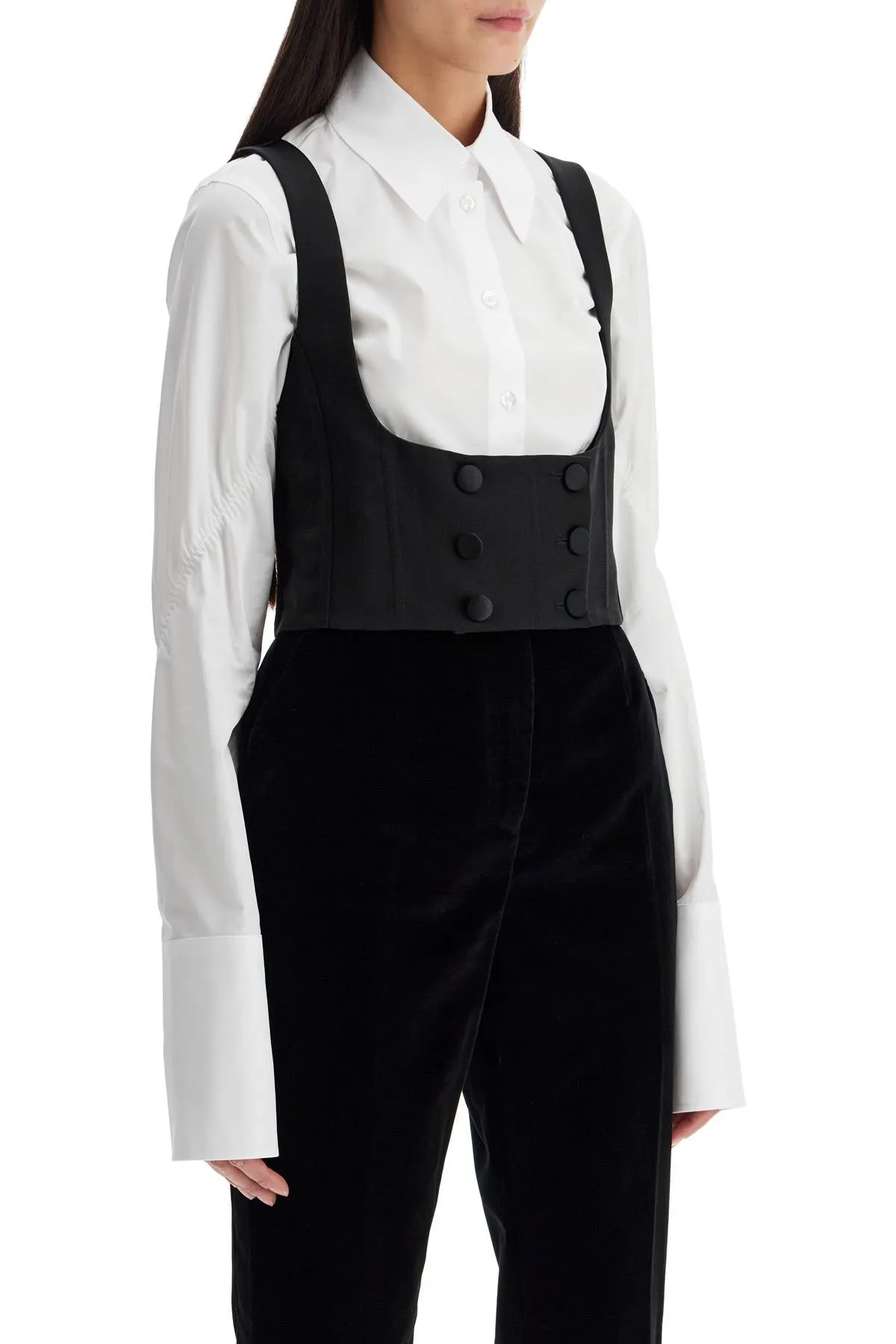 Dolce & Gabbana Silk Tuxedo Vest