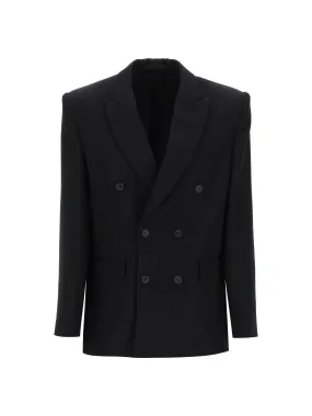 Double-Breasted Blazer Wool Blend