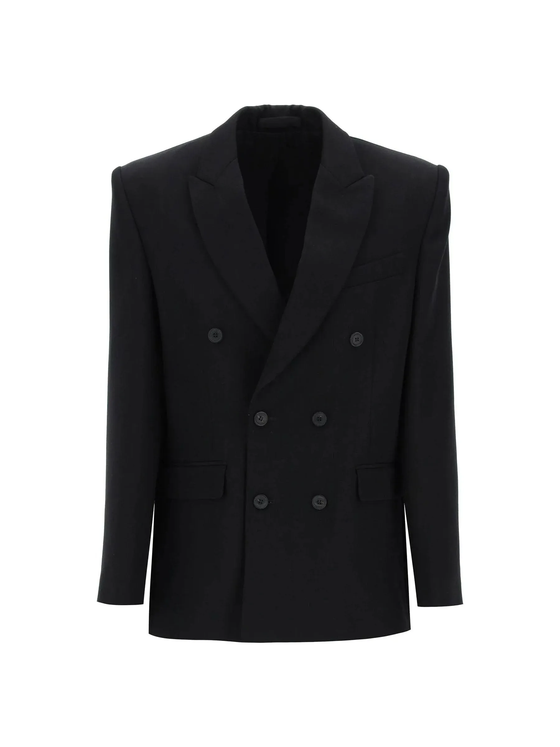 Double-Breasted Blazer Wool Blend