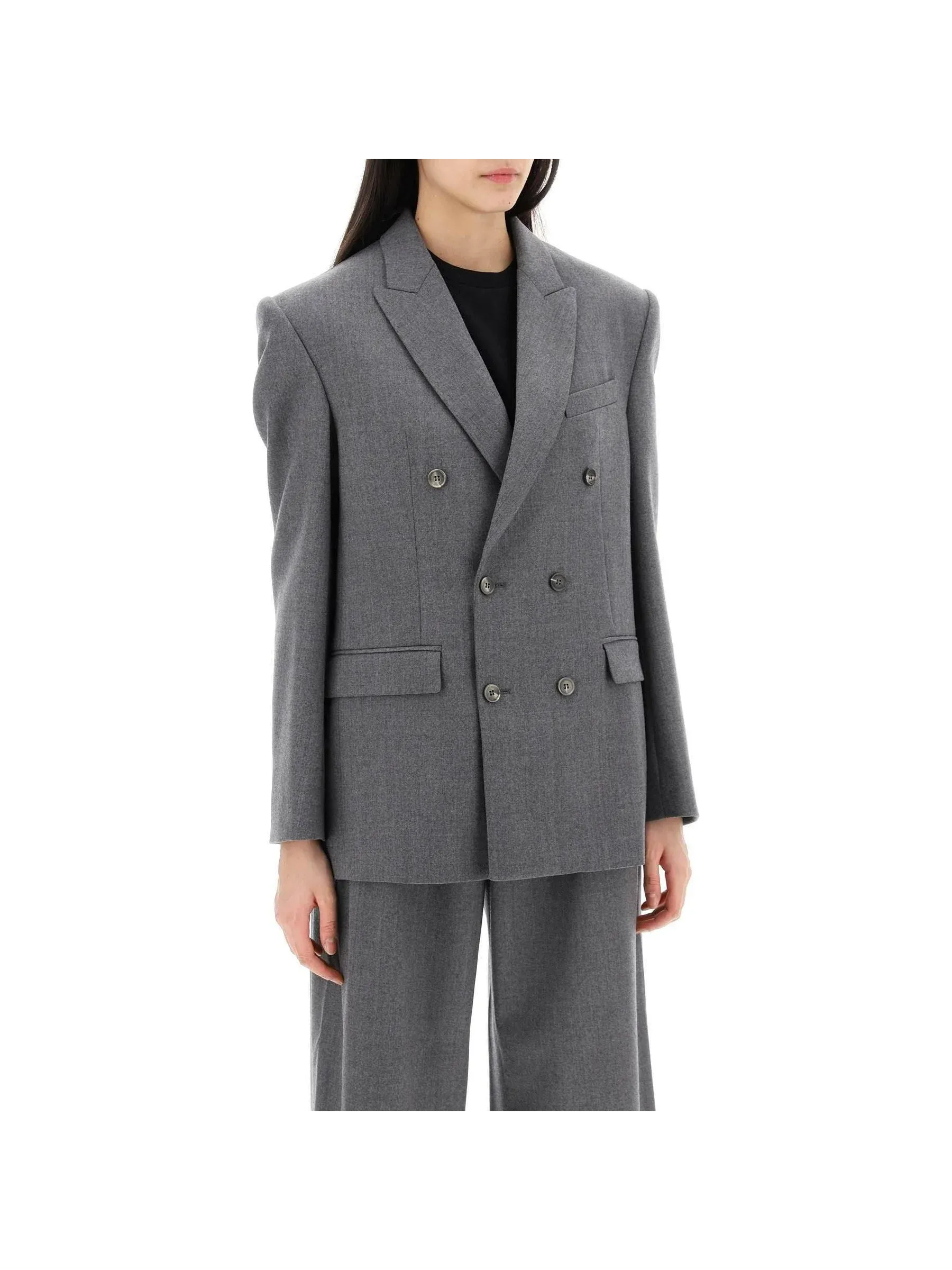 Double-Breasted Wool Blazer