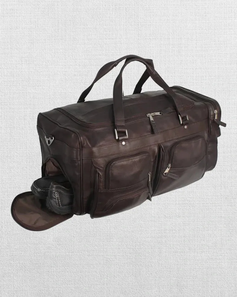 EASY CARRY LEATHER TRAVEL BAG