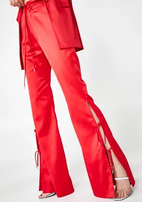 Furea Satin High-Rise Trousers