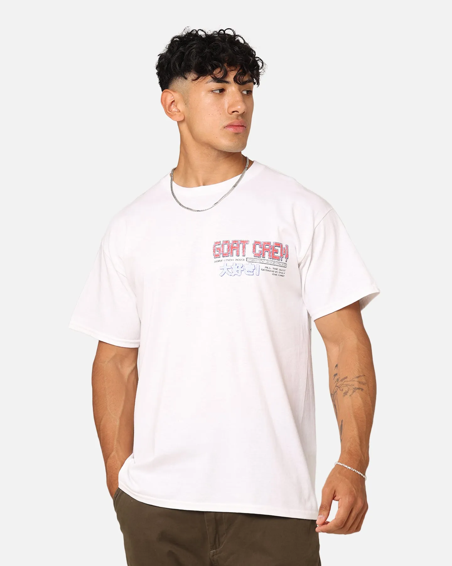 Goat Crew Demi Anime T-Shirt White