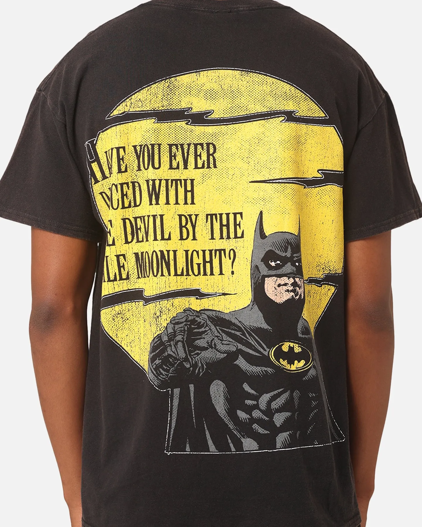 Goat Crew X DC Batman Moonlight Vintage T-Shirt Black Wash