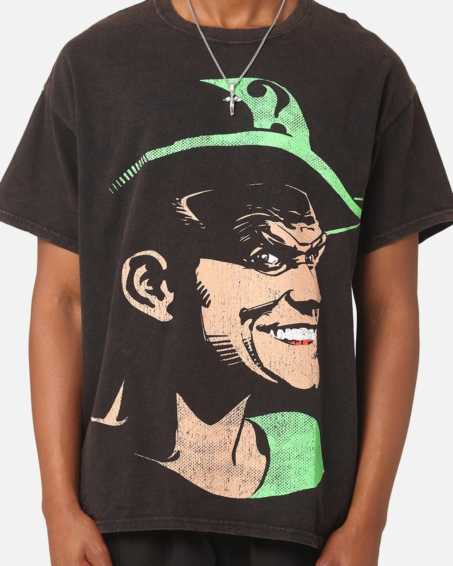 Goat Crew X DC Batman The Riddler Vintage T-Shirt Black Wash