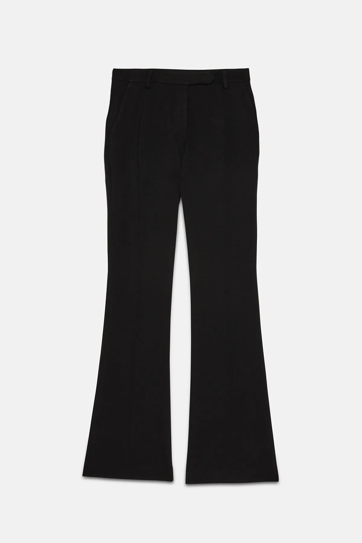 High rise flare trousers