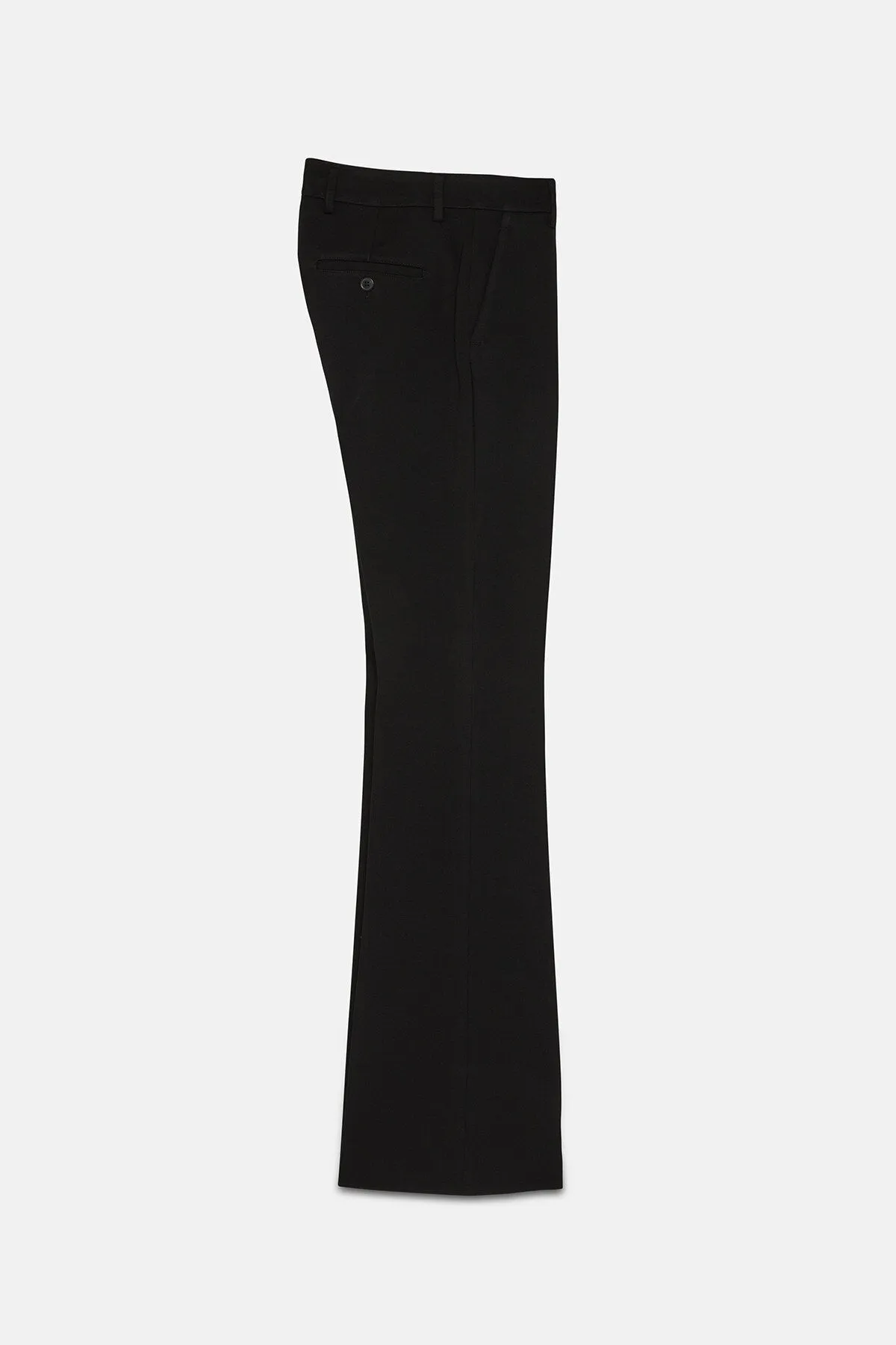 High rise flare trousers