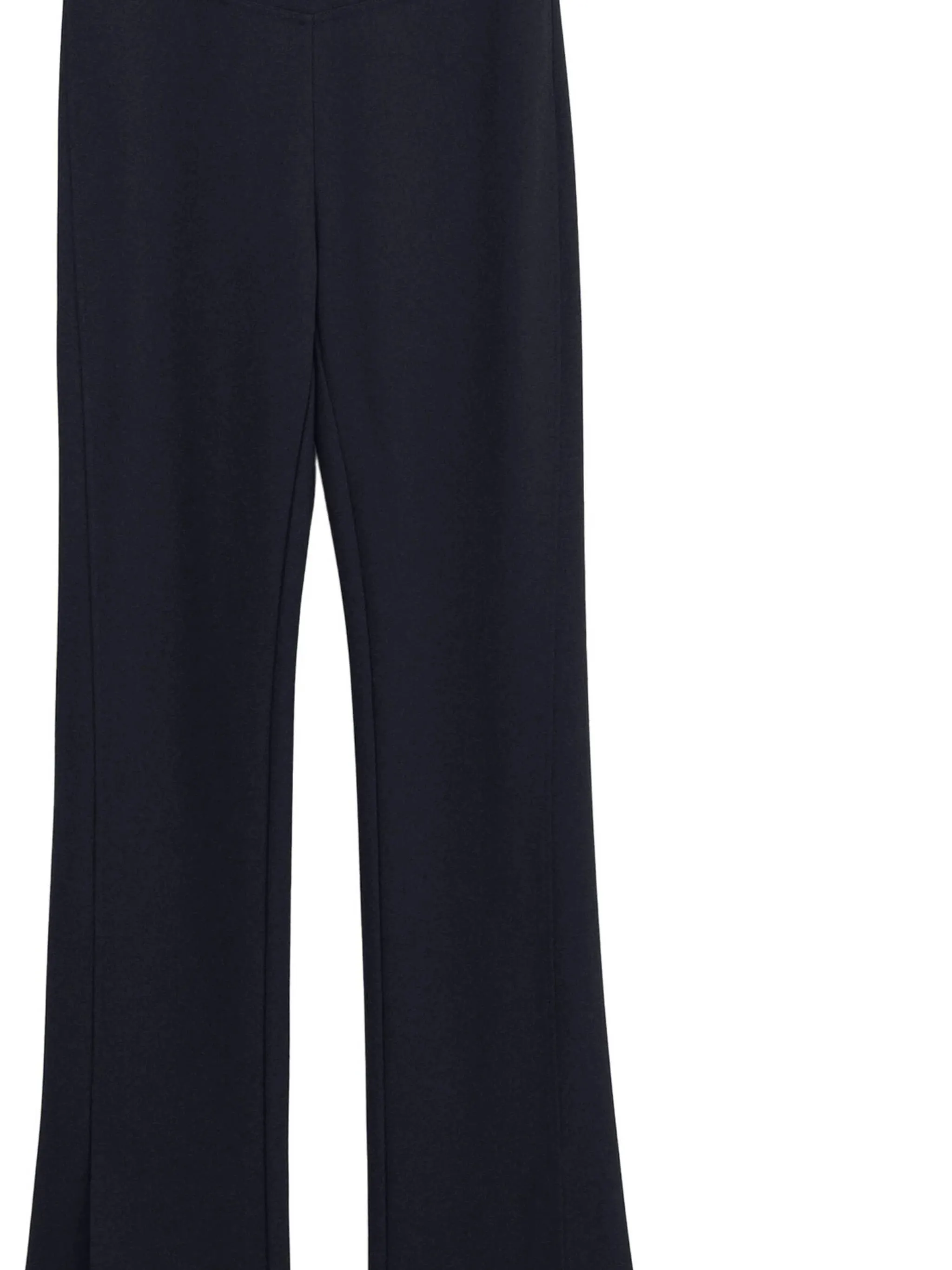 High-Rise Flared Black Trousers