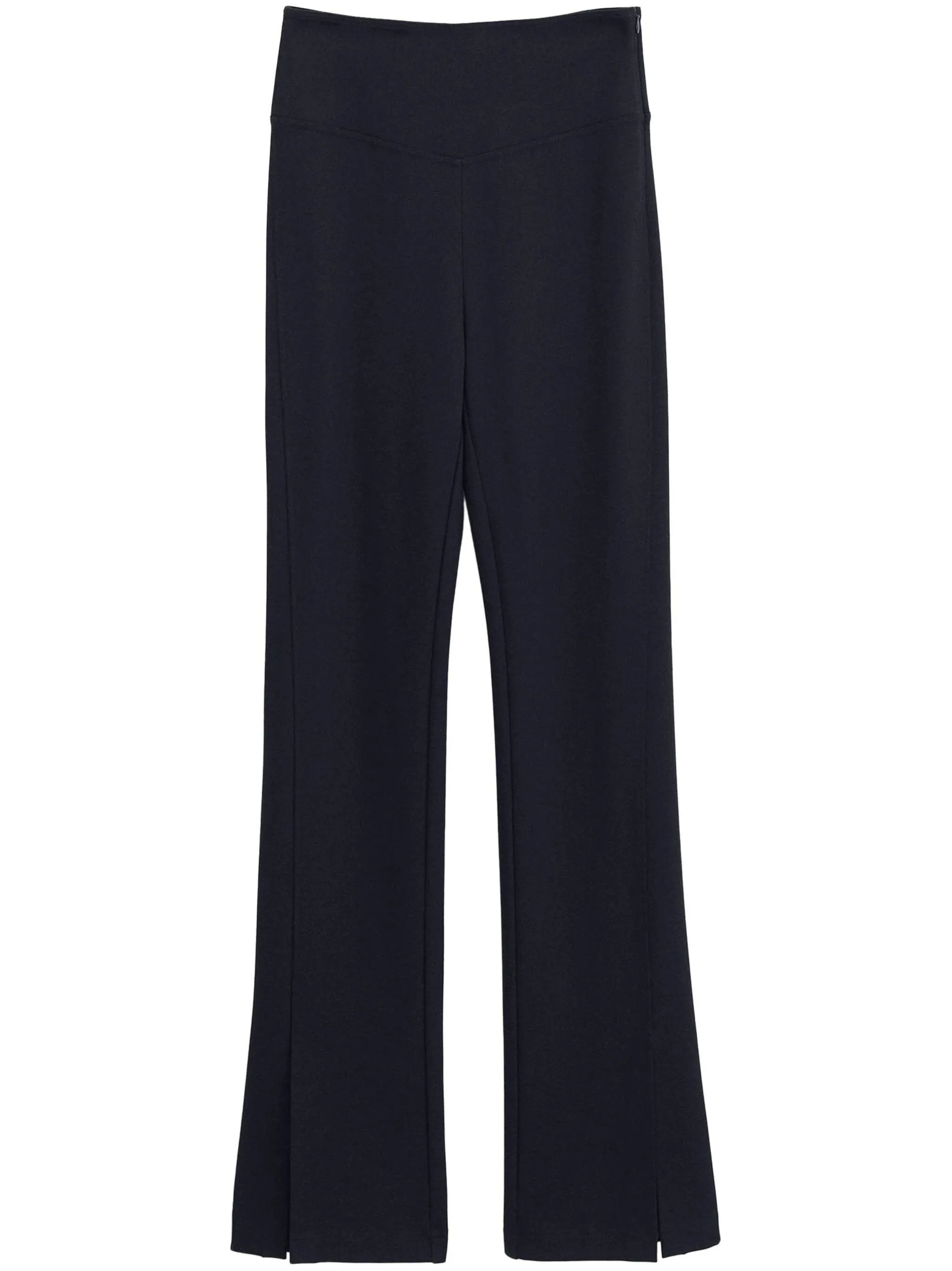 High-Rise Flared Black Trousers