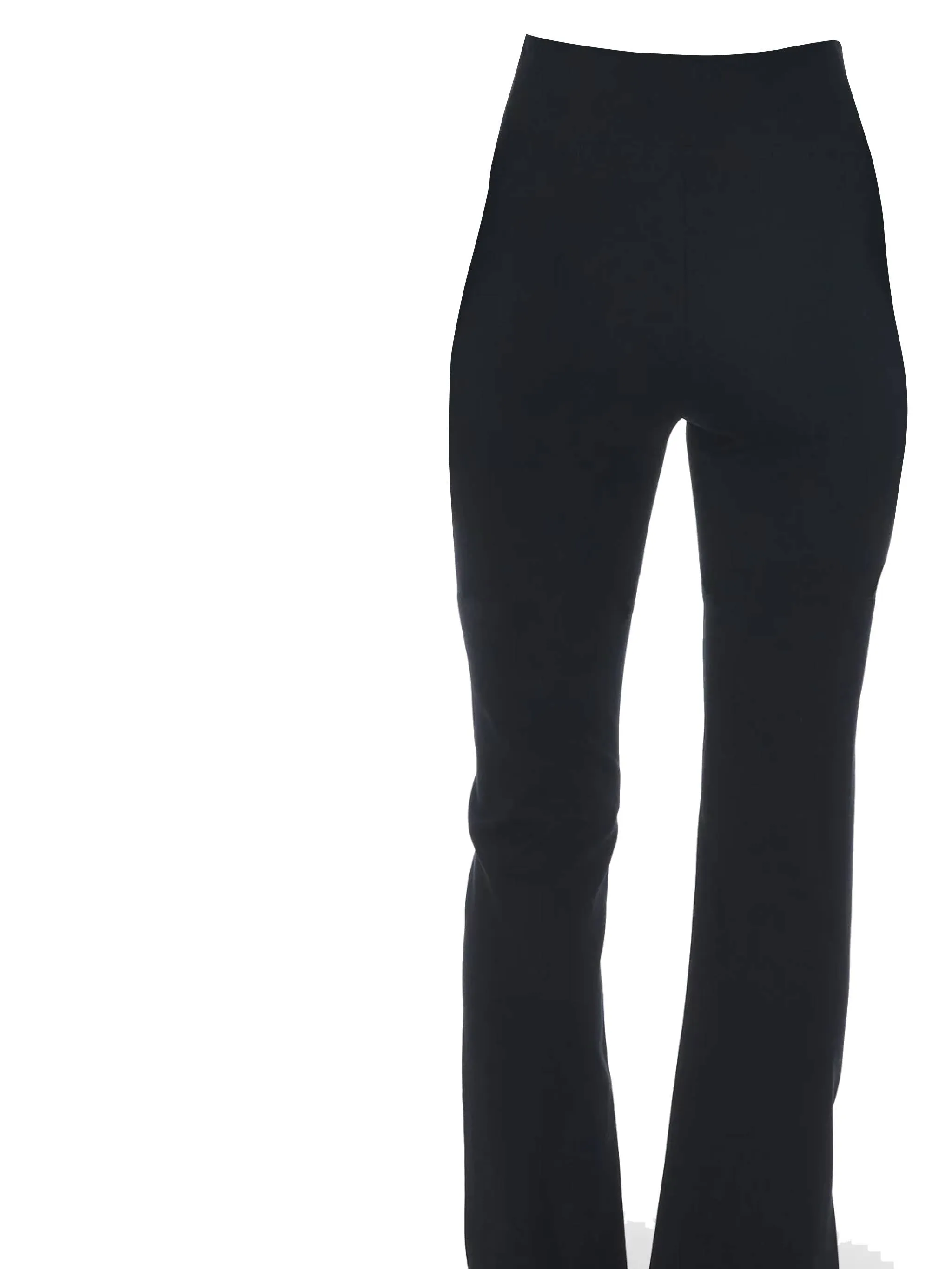 High-Rise Flared Black Trousers