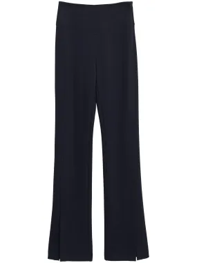 High-Rise Flared Black Trousers