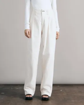 High-Rise Pleated Trousers