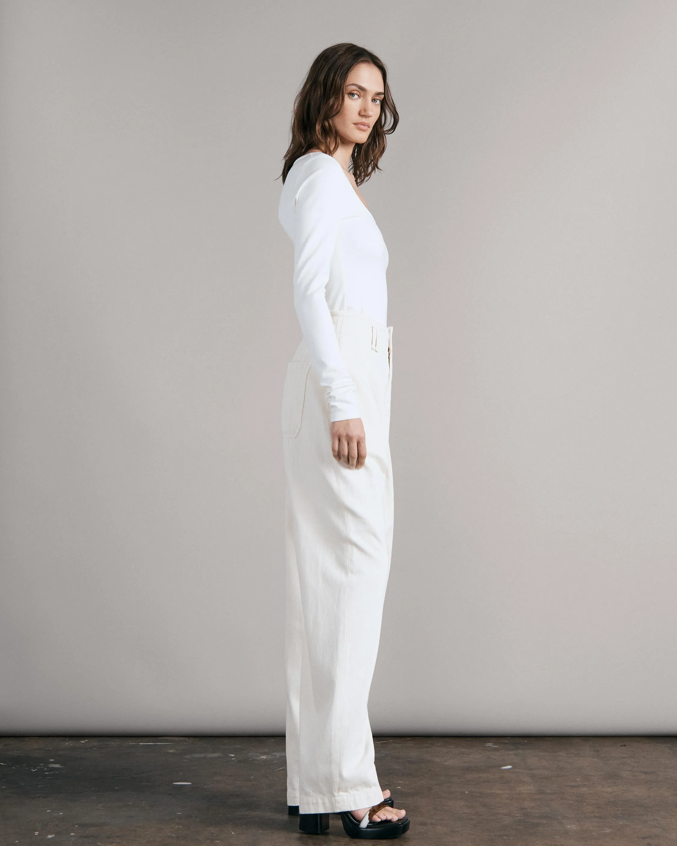 High-Rise Pleated Trousers