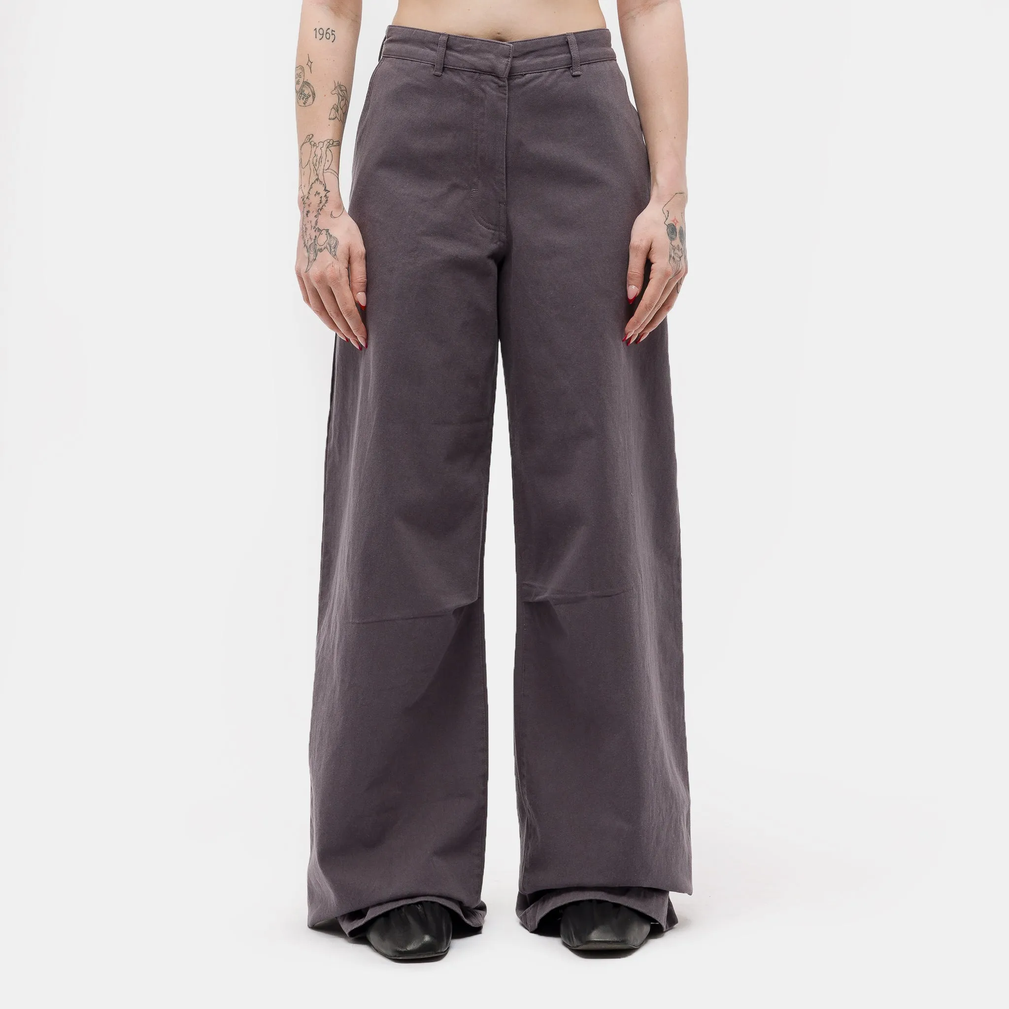 High-Rise PM Pants in Grey