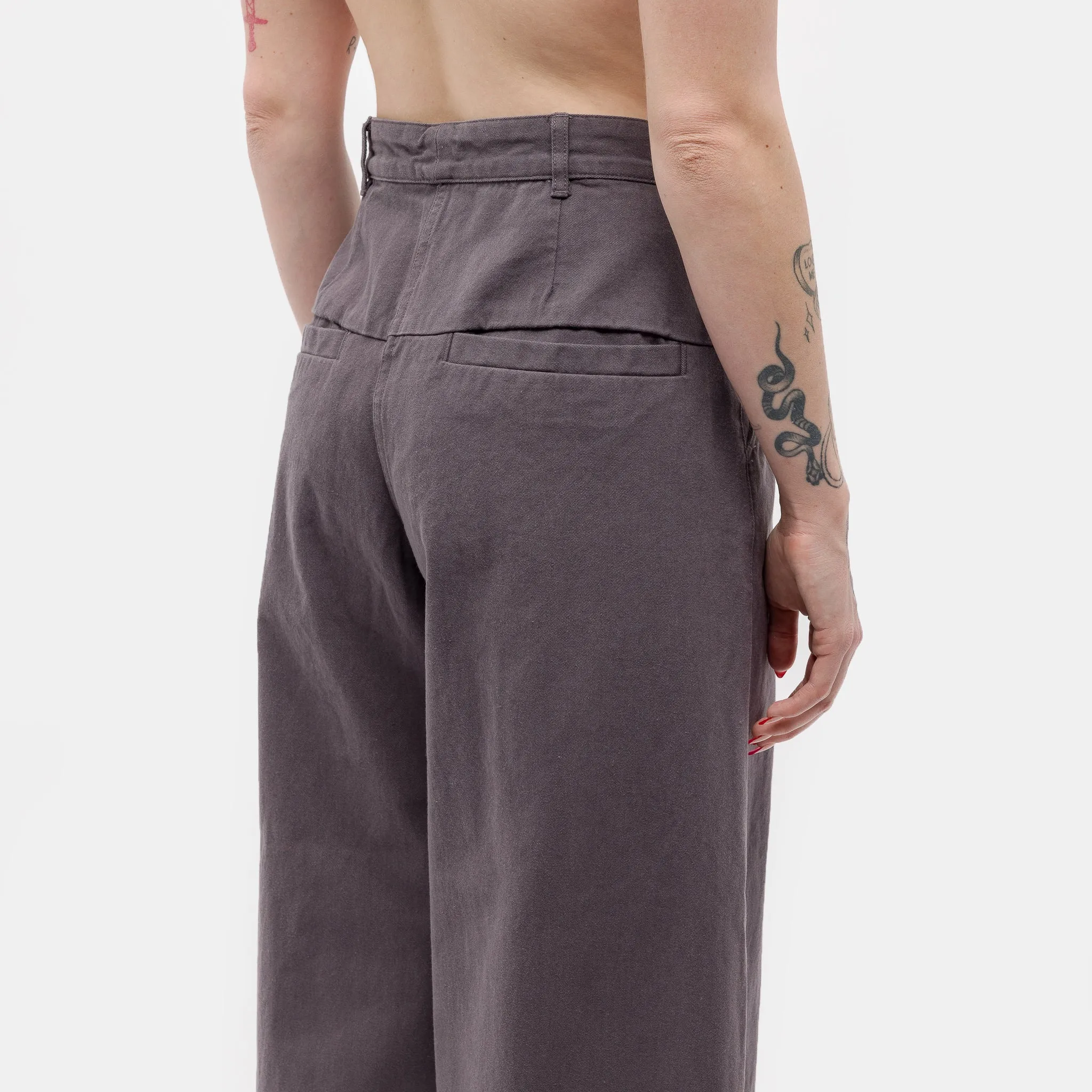 High-Rise PM Pants in Grey