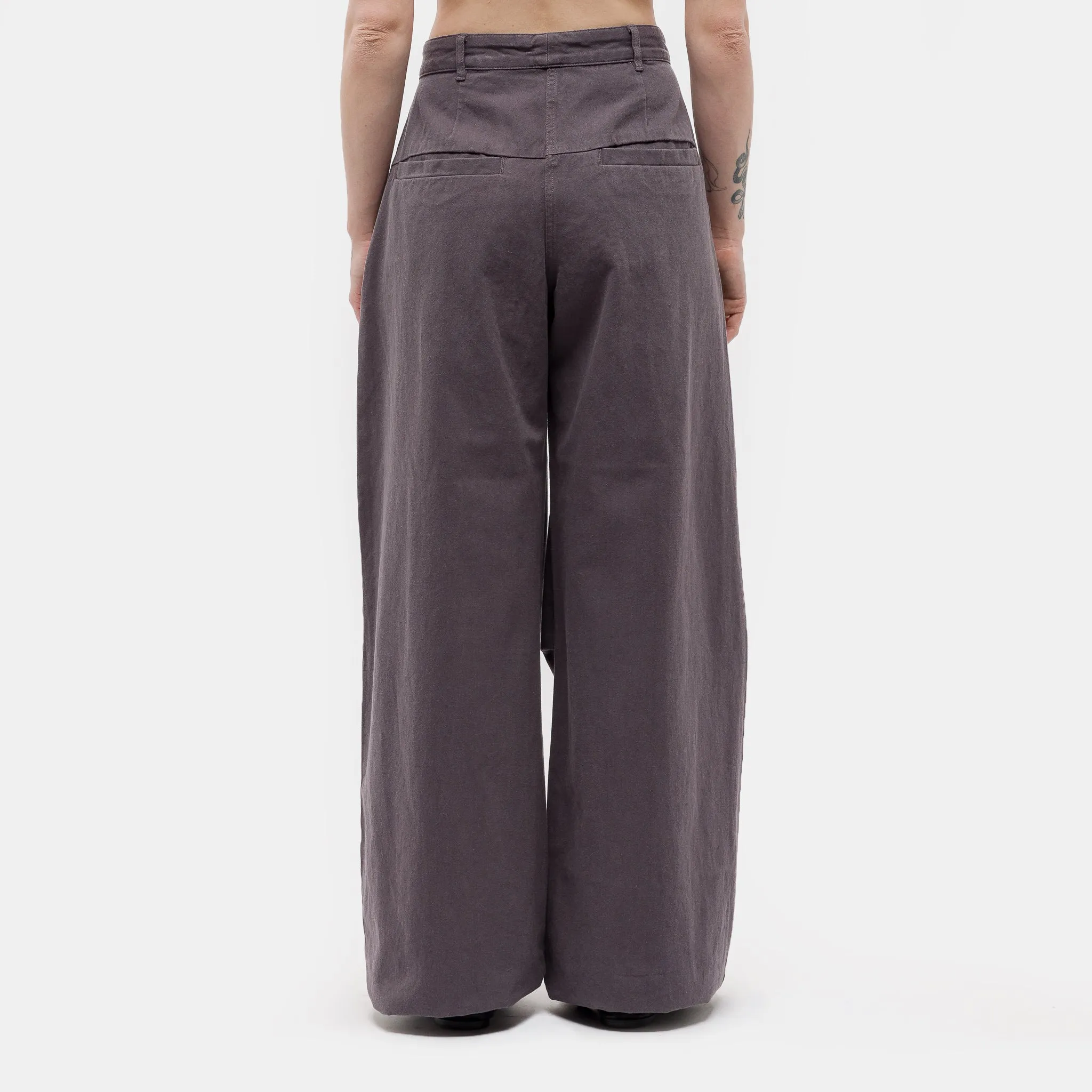 High-Rise PM Pants in Grey