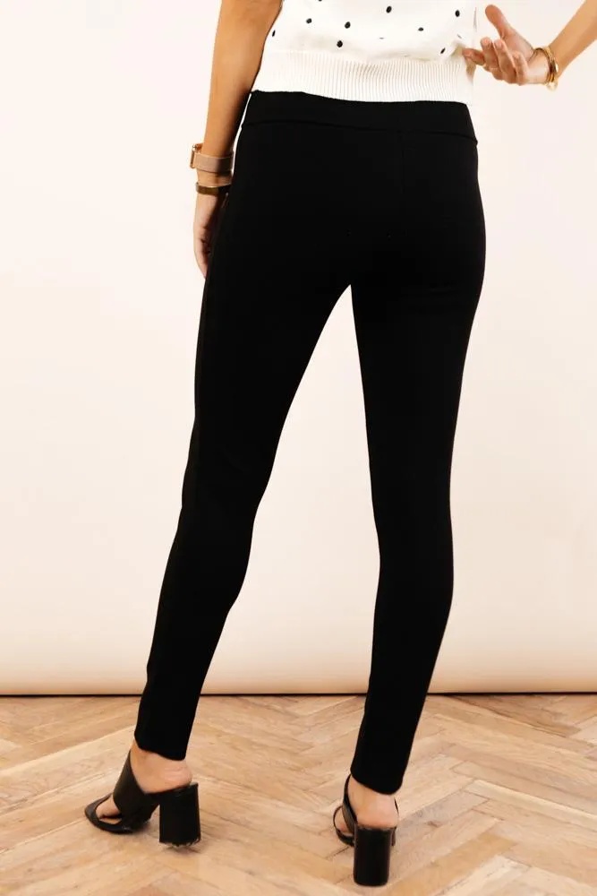 High Rise Ponte Trousers