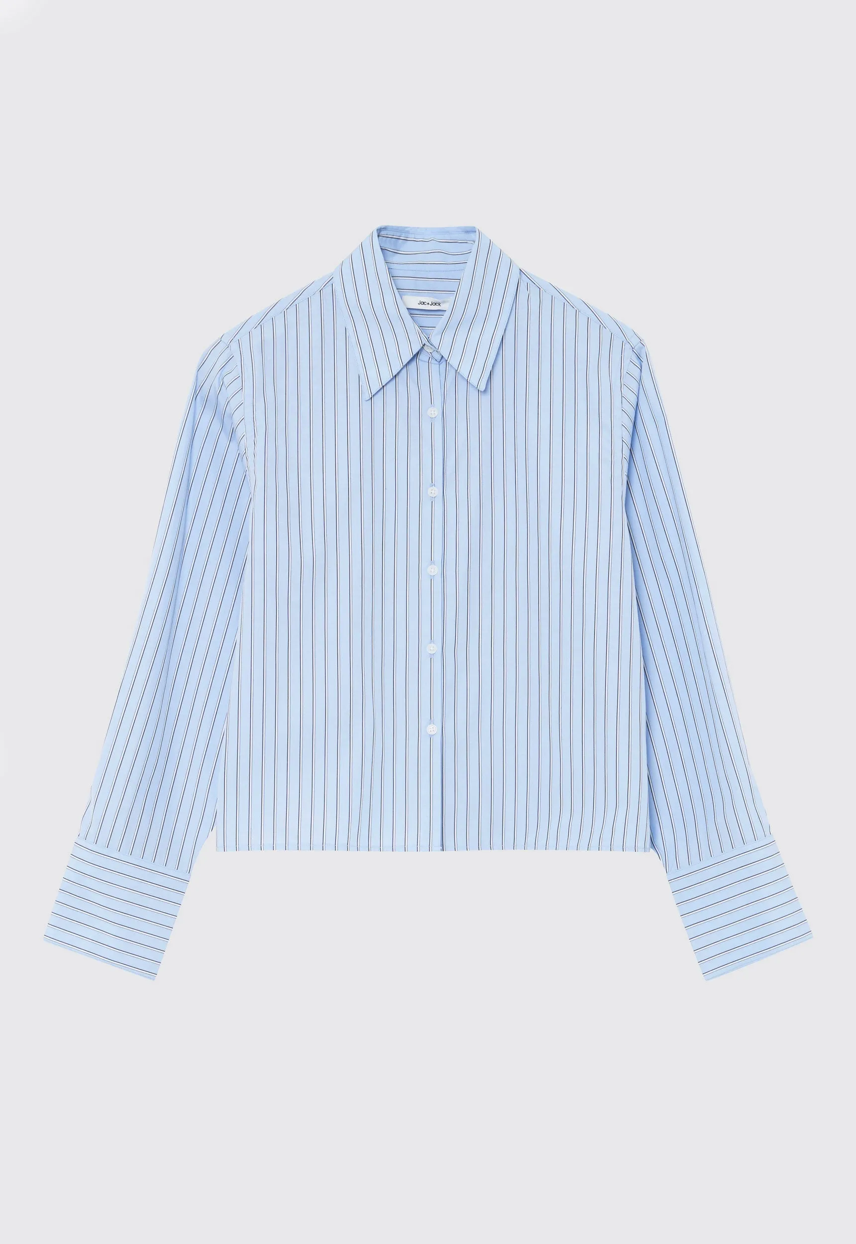 Karl Italian Cotton Shirt - Big Blue Stripe