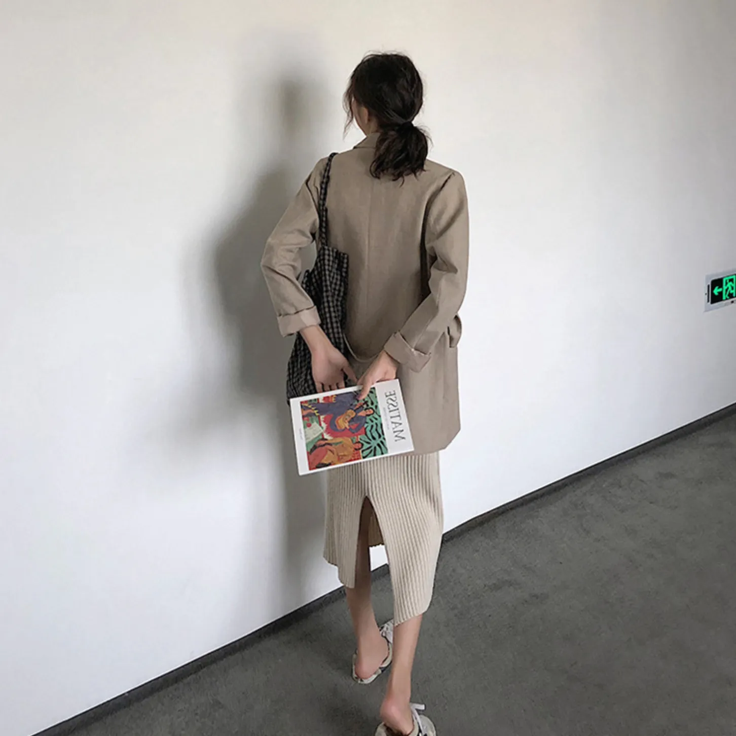 [Korean Style] Ann Loose Fit Belted Blazer