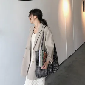 [Korean Style] Ann Loose Fit Belted Blazer