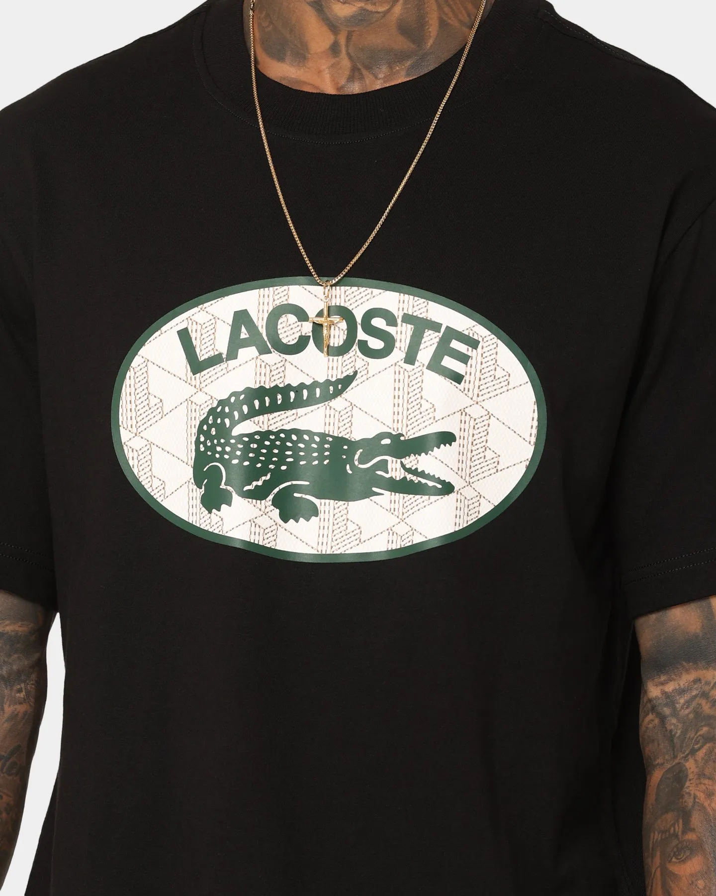 Lacoste Monogram Logo T-Shirt Black