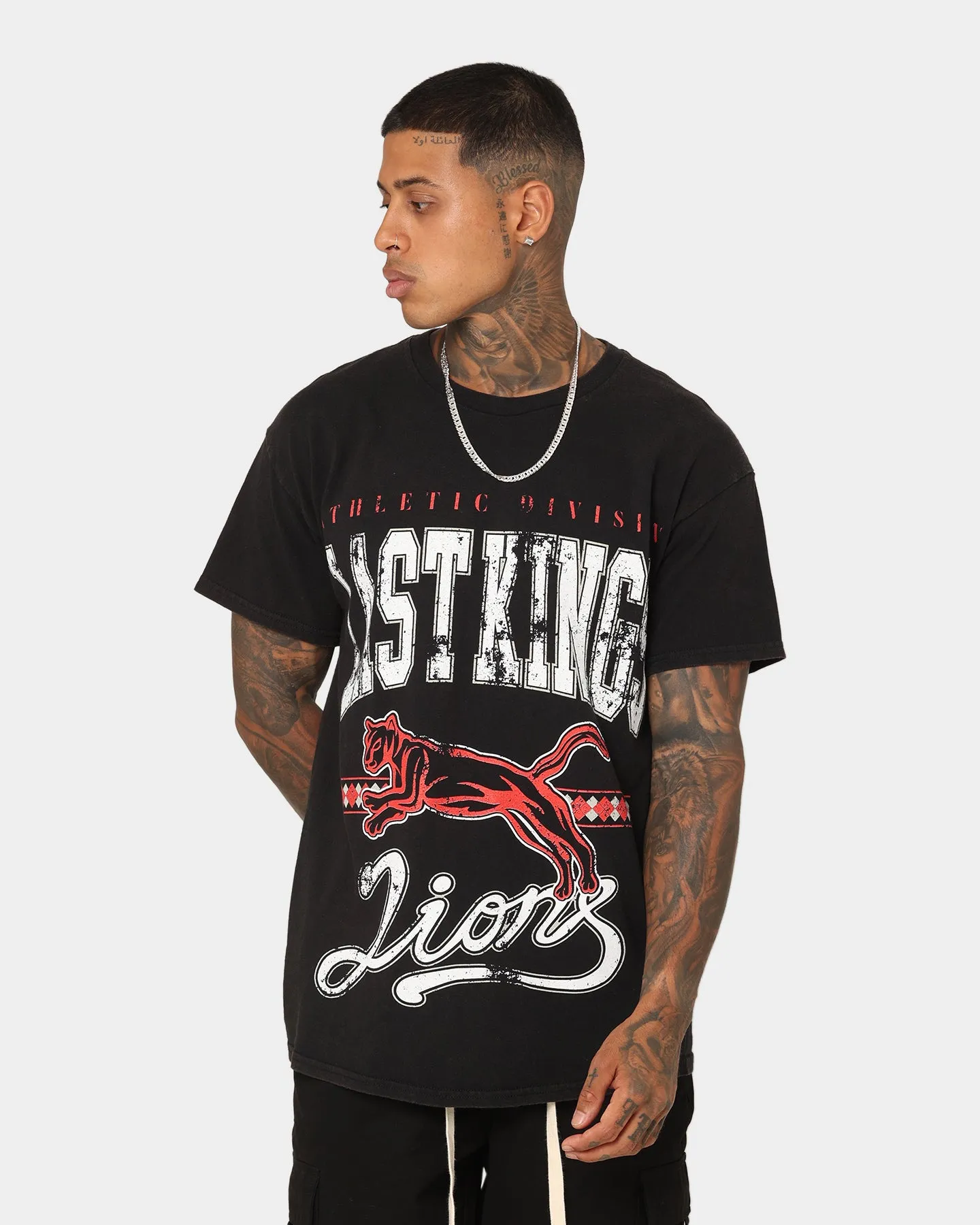 Last Kings Lions Vintage T-Shirt Vintage Black