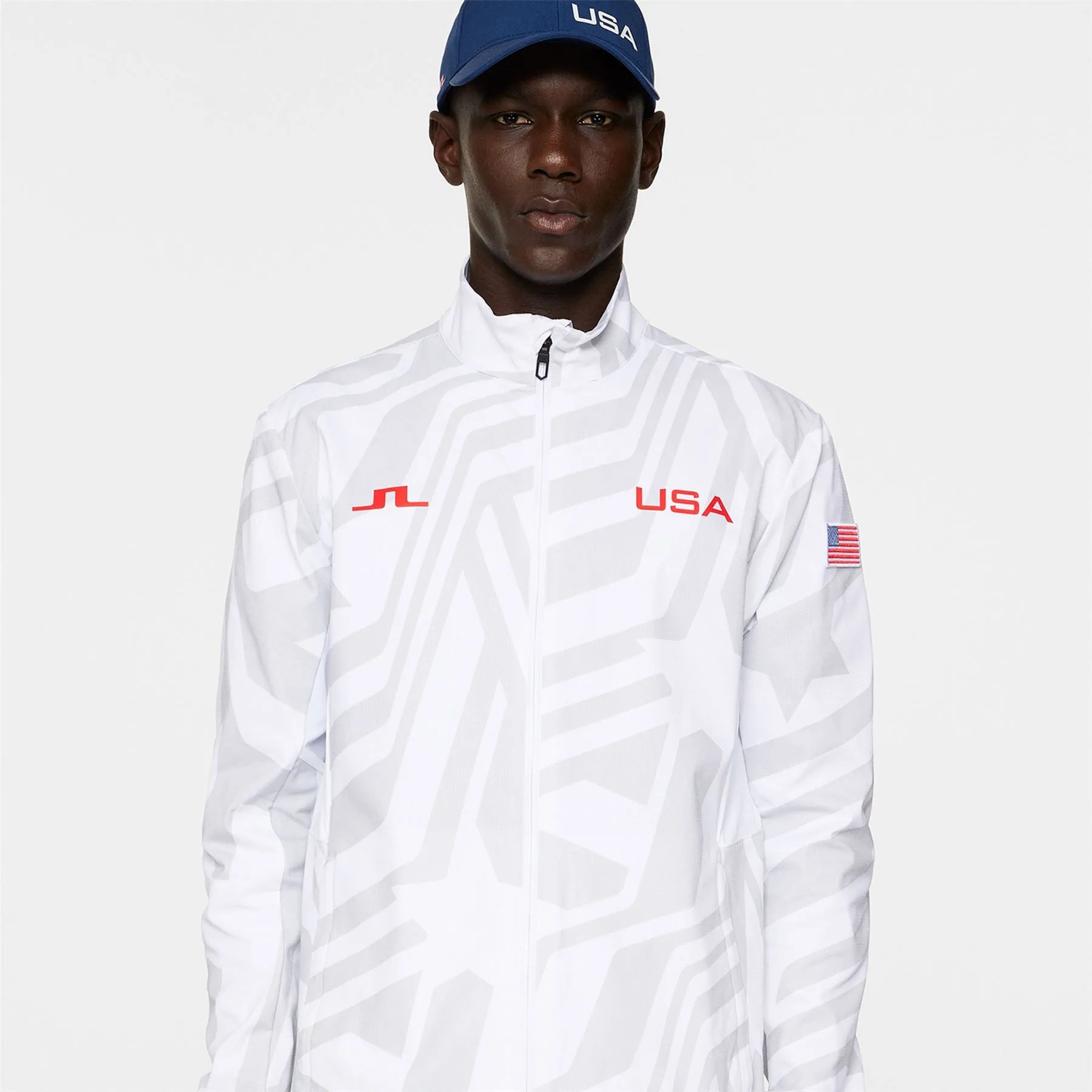 Laurent Full Zip Windbreaker Jacket US Golf White - SU24