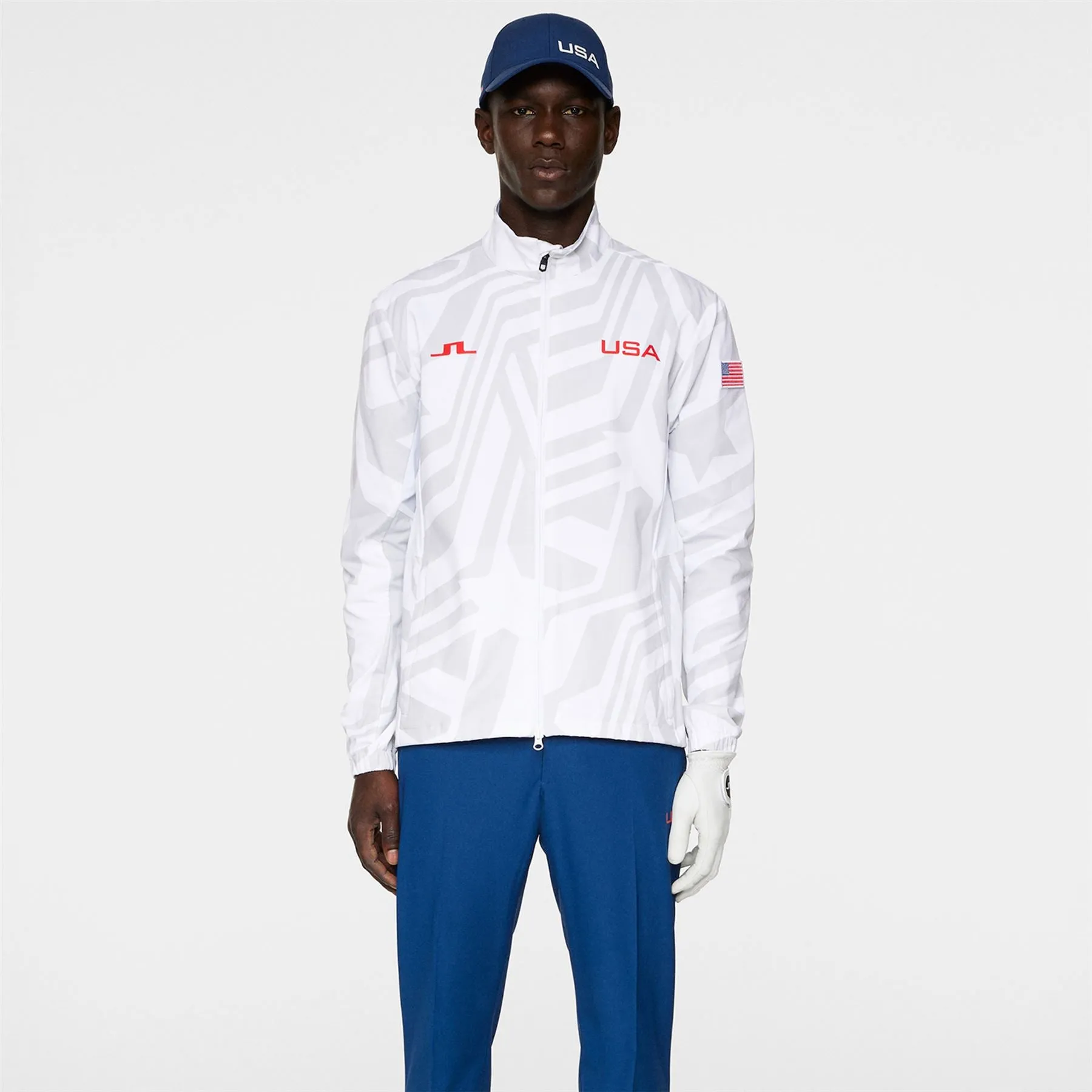 Laurent Full Zip Windbreaker Jacket US Golf White - SU24