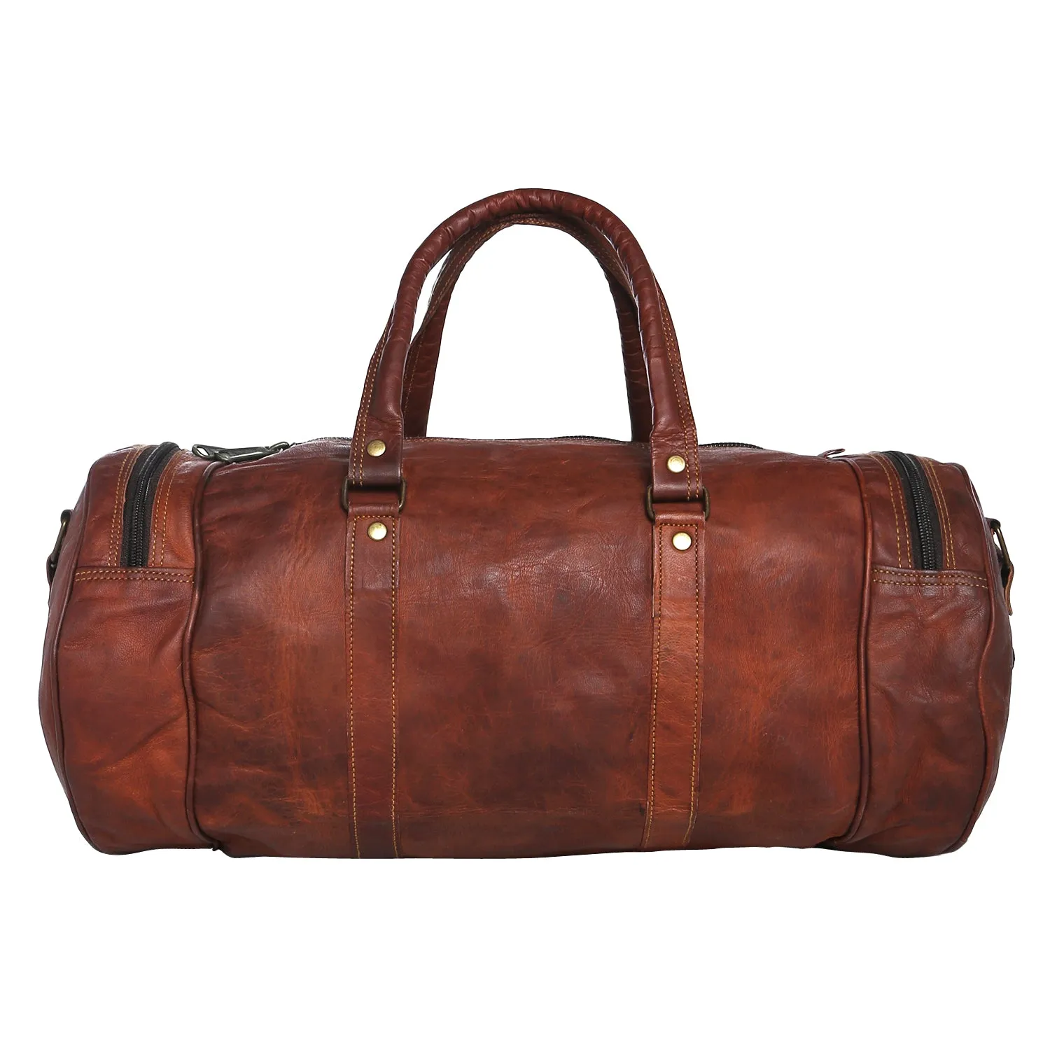 Leather Gym Duffel Bag