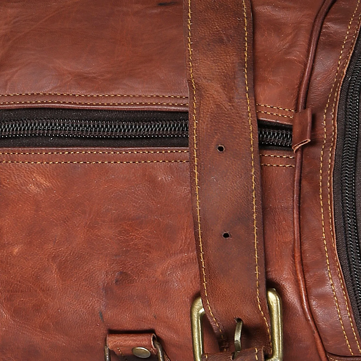 Leather Gym Duffel Bag