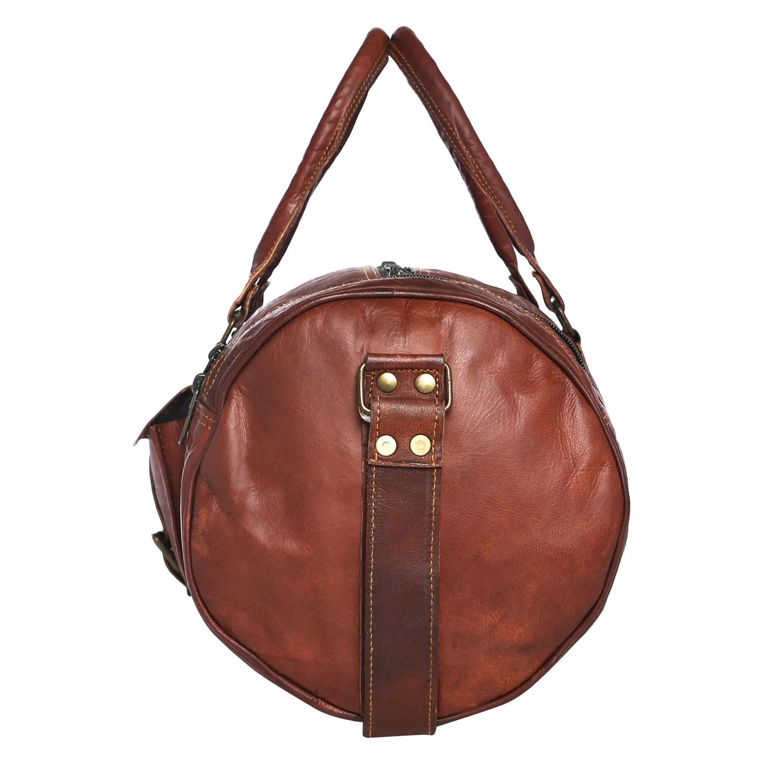 Leather Gym Duffel Bag