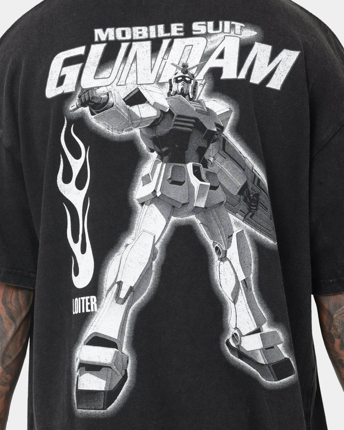 Loiter X Gundam Gundam Vintage T-Shirt Black Wash