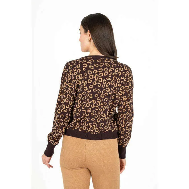 M-Made in Italy - Leopard Knit Sweater - Brown