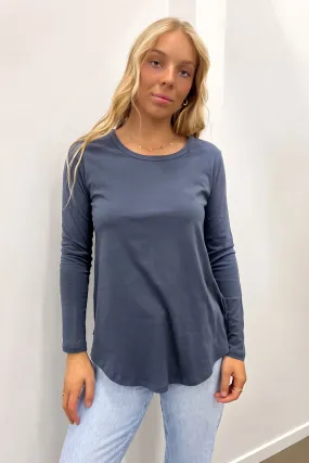 Megan Long Sleeve Top Indi Blue